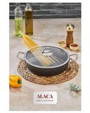 Alaca Black Ezme Granit 32 cm Basık Tencere