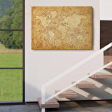 Harita Sepeti Eskitme Vintage Dünya Haritası 1060