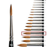 Samur 145 Serisi Yuvarlak Uçlu Sulu Boya Fırçası No:10