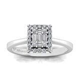 0,25 Karat Pırlantalı Baget Yüzük