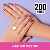 Cool Maker, GO GLAM Studio Tırnak Seti, 4 Tasarımla 200 Tırnak Stili, 2 Cila Aplikatörü ve Tırnak
