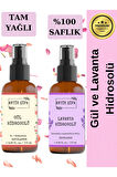 %100 Doğal Gül Suyu Ve Lavanta Suyu - 2li Hidrosol Seti (2x100ml)
