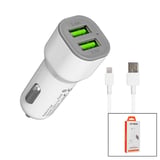 Lunaev İphone - Kablolu Oto - Araç Çakmaklık Şarj Başlık Set 3.1A - 15.5 W - 1MT Kablo Hy-X44