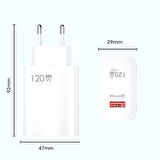 120W USB Hızlı Type C Uçlu Kablolu Şarj Aleti 