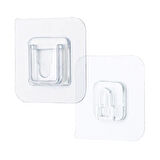 Eşya Sabitleme Askısı 10 Çift Şeffaf Çift Taraflı Yapışkanlı Geçmeli Klips 