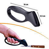 Kolay Tutuş Saplı Paslanmaz Çelik Manuel Bıçak Bileme Aleti 