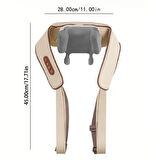 Elektrikli Boyun ve Sırt Masaj Aleti Kablosuz Boyun ve Omuz Yoğurma Masaj Yastığı (4490)