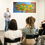 Renkli Türkiye Haritası Manyetik Yapıştırıcı Gerektirmeyen Duvar Stickerı 118 CM * 56 CM 