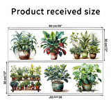 6 li Sticker Saksılı Çiçek Modelleri (4490)