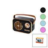 M4 PORTABLE WİRELESS HOPARLÖR - SPEAKER IŞIKLI USB ŞARJLI RENKLİ KASA - BRONZ ÇERÇEVEUSB - DC 5V - TF (4490)