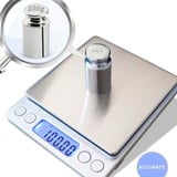 Lunaev Dijital Hassas Mutfak Tartısı 3 kg Kapasiteli 0.1 gr Hassasiyetli Gümüş Çelik