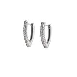 Tesbihane Starlight Diamond Zirkon Taşlı V Tasarım 925 Ayar Gümüş Küpe