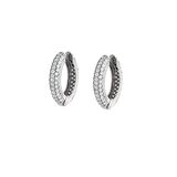 Tesbihane Starlight Diamond Zirkon Taşlı Maxi Halka Tasarım 925 Ayar Gümüş Küpe