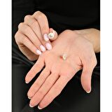 Papatya Tasarım Rose Renk 925 Ayar Gümüş Kadın Küpe