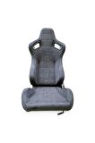 Spor Koltuk Recaro Model Alcantara Gri 1 Takım 2 Adet