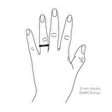 3 mm klasik düz kadın alyans