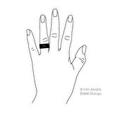 8 mm klasik düz kadın alyans