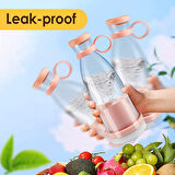 Taşınabilir Blender, Taşınabilir Mini Hızlı Blender 350ml Meyve Sıkacağı Kupası, Kablosuz Şarjlı, Smoothie Milkshake Suyu Bebek Maması için 4 Bıçaklı (5224)
