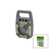 2İN1=MİNİ FAN - FENER USB ŞARJ 2 KADEME HIZ LAMBA=4 FONKSİYON - 10W SU GEÇİRMEZ TAŞIMA KULP MİNİ VANTİLATÖR GS-265 (5224)