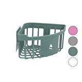 ÜÇGEN KÖŞELİK  BANYO - MUTFAK ORGANİZERİ  RENKLİ PLASTİK   YAPIŞKANLI MONTAJ (5224)