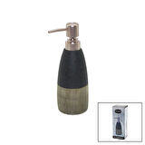 ANTRASİT GRİ - KREM MAT DESEN SERAMİK SIVI SABUNLUK (5224) AZ-5224Gok210821