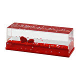 KIRMIZI SU - KALP - YILDIZ DİKDÖRTGEN MİKA YÜZEN BATMAYAN KALP DEKORATİF BİBLO AKVARYUM 15X5.2X5.3CM (5224)