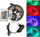 Şerit Led 5 Metre Kumandalı Animasyonlu RGB (5224)