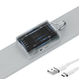 KUMANDALI - ZAMAN - IŞIK GÜCÜ AYARLI METAL ASKILI - USB ŞARJLI LAMBA FENER 20SMD LED (5224)