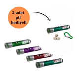 3 Fonksiyonlu Kırmızı Beyaz Işıklı Led Lazer Kedi Köpek Oyuncak Anahtarlık (5224)