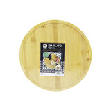 DÖNER TABLALI  AHŞAP BAMBU SUNUM TEPSİSİ - MİNİ SOFRA YUVARLAK=30CM (5224)