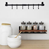 Duvara Monte Edilen 6 Kancalı Dekor Kaşıklık ve Kupa Askısı (5224) AZ-52241727700