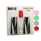 7PCS 6-KORNEO KALIP - 1-SİLİKON FIRÇA PASTA DEKORASYON SETİ ÇAP:3.4CM X UZUNLUK:12CM (5224)