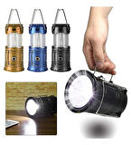 Avcı Feneri Kamp Lambası Şarjlı USB Girişi Solar (5224)