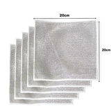 5 Adet Çok Fonksiyonlu Çizmeyen Tel Bulaşık Bezi Bulaşık Havlusu Bulaşık Temizlik Ovma Bezi (5224)