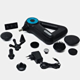 12 Farklı Başlıklı Profesyonel Masaj Tabancası - Kas Gevşetici ve Yorgunluk Giderici Masaj Aleti (5224)