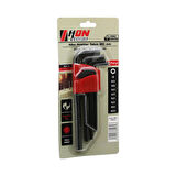 9PCS SİYAH UZUN - DÜZ 180MM ALYAN ALLEN ANAHTAR TAKIMI BRKT-800703 (5224)