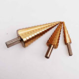 3 lü Set Matkap Ucu Kademeli Sac Delme Aparatı HSS Titanyum Kaplama (5224)