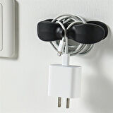 2li Kablo Tutucu Silikon Kordon Sarıcı Kablo Yönetici Klips (5224)