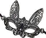 Siyah Renk Dantel Kesim Dantel İşlemeli Balo Parti Maskesi 7 No (5224)