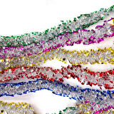 Mavi Gümüş Renk 4 cm Genişlik Garland Çift Renk Sim Süs 180 cm (5224)