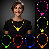 Glow Stick Yıldız Kolye - Glow Kolye - Glow Stick Partisi Yıldız Kolye 6 Adet (5224)