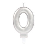 0 Rakam Mum Gümüş Renk (5224)