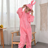 Çocuk Tavşan Kostümü Pembe Renk 2-3 Yaş 80 cm (5224)