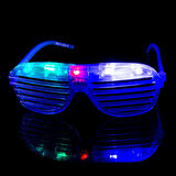 Led Işıklı Pilli Panjur Şekilli Rengarenk Yanıp Sönen Lüks Parti Gözlüğü Karışık 12 Adet (5224)