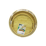 YUVARLAK - 3 BOY BAMBU AHŞAP TEPSİ SETİ 30--35--38CM (5224)