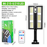 Hareket Sensörlü IP65 Güneş Enerjili LED Spot Kumandalı (5224)