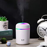 Usb Rengarenk Işıklı 300 ml Ulrasonik Hava Nemlendirici Buhar Makinesi Ve Hava Aroma Difüzörü (5224)