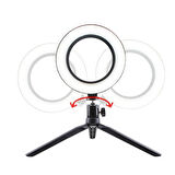 8inç 20cm Youtube Instagram Tiktok Selfie Stüdyo Video Fotoğraf Ring Light Tripod Led Halka Işık (5224)