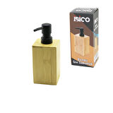 KARE AHŞAP BAMBU SIVI SABUNLUK SİYAH PLASTİK POMPA ÇAP: 7CM - Y: 11.5CM (5224) AZ-5224Gok211017