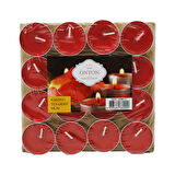 16 PARÇA  KIRMIZI TEA LİGHT YUVARLAK MUM (5224)